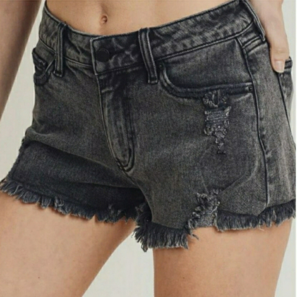 NWT Letters To Juliet high-rise distressed denim shorts Large
